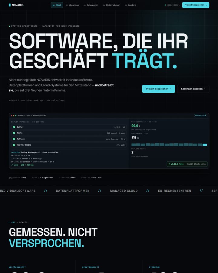 Startseite des IT-Unternehmen-Musterdesigns